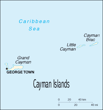 Map of Cayman Islands